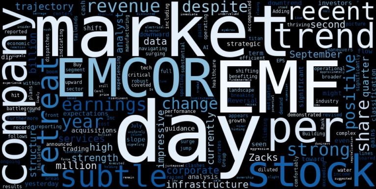 LOESS trend regression chart or WordCloud graph for EMCOR Group (EME) Faces Subtle Retreat: Is a Downtrend Reversal a Hidden Danger Amidst Strong Fundamentals? (EME)