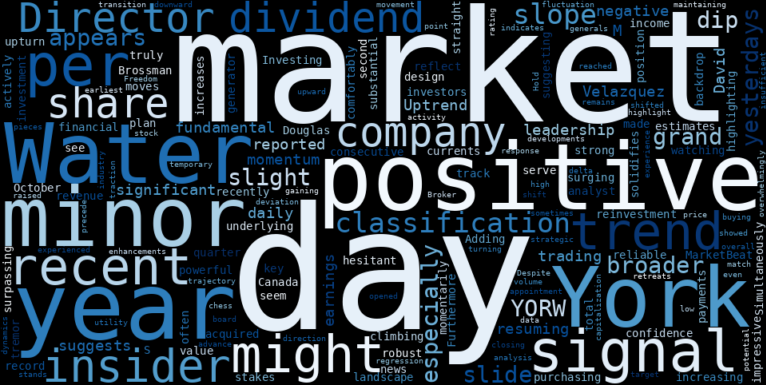 WordCloud for The York Water Company