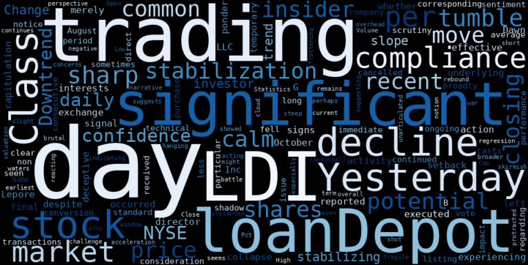 LOESS trend regression chart or WordCloud graph for loanDepot (LDI) Suffers Another Tumble: Is the 'Stabilizing' Downtrend a Deceptive Calm Before a Deeper Collapse, or a Hidden Breakout Opportunity? (LDI)