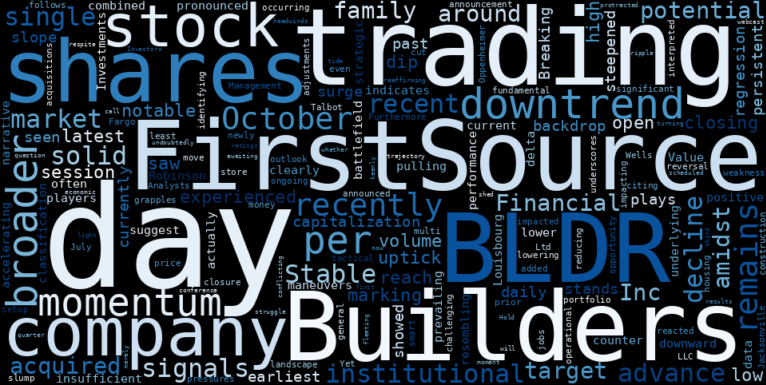 WordCloud for Builders FirstSource