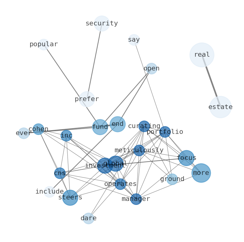 Semantic Network for Cohen & Steers (CNS)