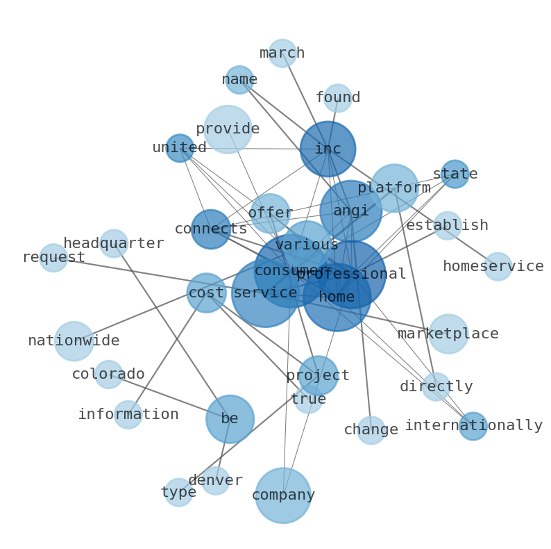 Semantic Network for Angi Inc. (ANGI)