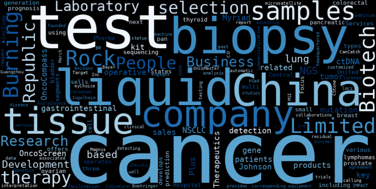WordCloud Graph for Burning Rock Biotech (BNR)